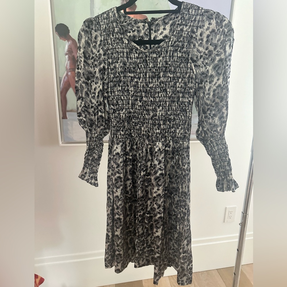 Vintage Tracy Feith or shack animal print (black and grey) mini dress
